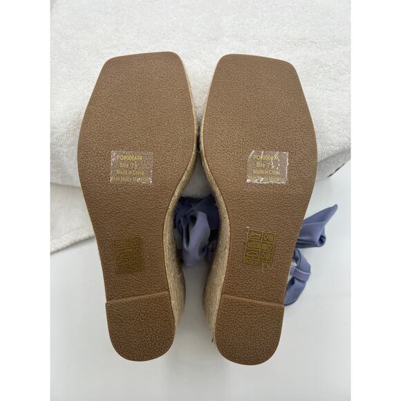 JOURNEE COLLECTION WOMENS SURRIA PLATFORM WEDGE DRESS SANDAL PURPLE 7.5M - Picture 6 of 9